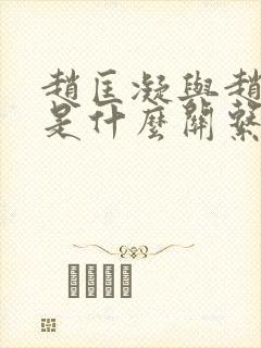 赵匡凝与赵匡胤是什么关系