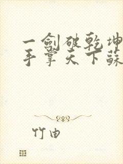 一剑破乾坤 一手掌天下苏铭渊