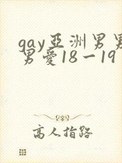 gay亚洲男男男爱18一19封面