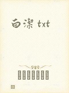 白洁 txt封面