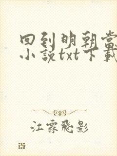 回到明朝当王爷小说txt下载完整版封面