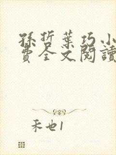 孙哲叶巧小说免费全文阅读