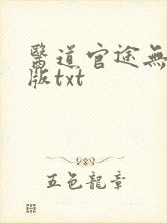 医道官途无删除版txt