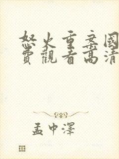 怒火重案国语免费观看高清