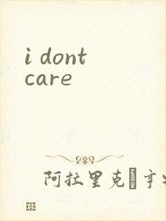 i dont care封面