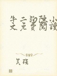 牛二狗陈小燕全文免费阅读封面