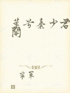 叶兮秦少君笔趣阁