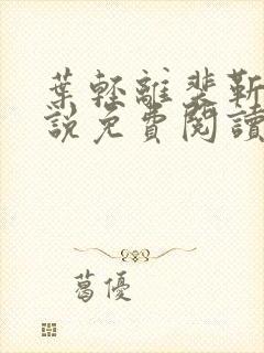 叶轻离裴靳墨小说免费阅读无弹窗