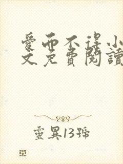 爱而不得小说全文免费阅读