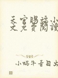 天官赐福小说全文免费阅读未删减无弹窗txt