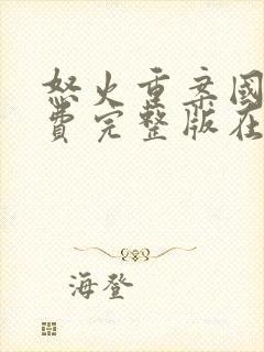 怒火重案国语免费完整版在线观看电影封面