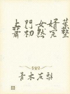 上门女婿叶辰与萧初然完整版