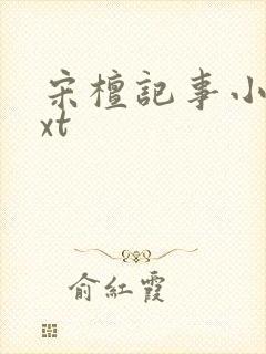 宋檀记事小说txt