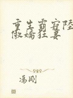 重生霸宠陆爷的傲娇狂妻