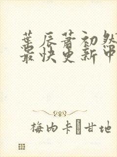 叶辰萧初然最新最快更新中封面