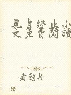 见月终止小说全文免费阅读最新章节