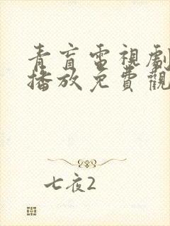 青盲电视剧在线播放免费观看高清