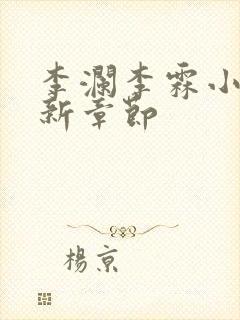 李澜李霖小说最新章节