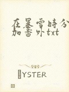 在暴雪时分全文加番外txt