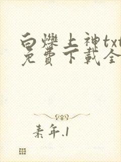 白烁上神txt免费下载全本封面