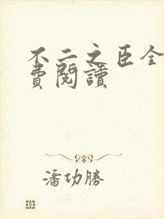 不二之臣全文免费阅读