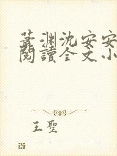 萧渊沈安安免费阅读全文小说