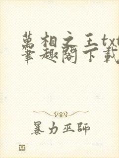 万相之王txt笔趣阁下载