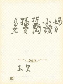 《孙哲小妈朱颜免费阅读》