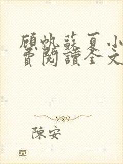 顾帆苏夏小说免费阅读全文封面