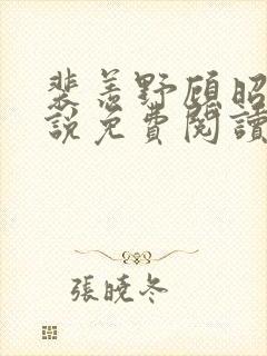 裴羡野顾昭宁小说免费阅读最新章节封面