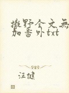 撒野全文无删减加番外txt