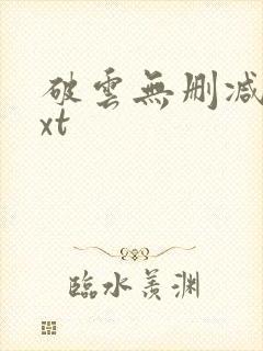 破云无删减版txt封面