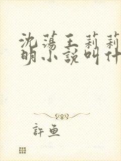 沈荡王莉莉闫朝明小说叫什么名字
