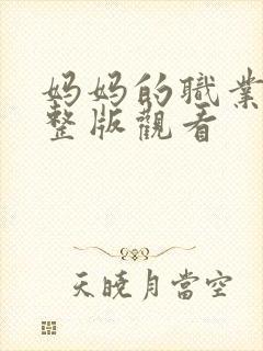 妈妈的职业4完整版观看