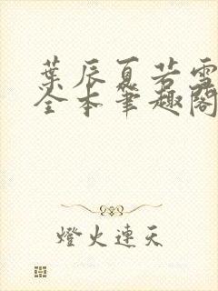 叶辰夏若雪孙怡全本笔趣阁封面