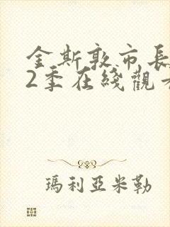 金斯敦市长 第2季在线观看全集免费播放封面