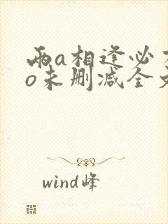 两a相逢必有一o未删减全文免费阅读封面