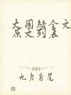 大团结全文阅读原文列表封面