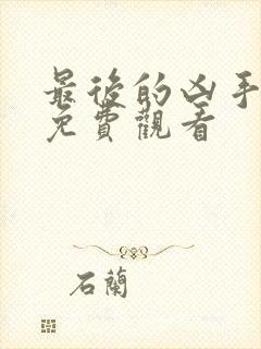 最后的凶手高清免费观看