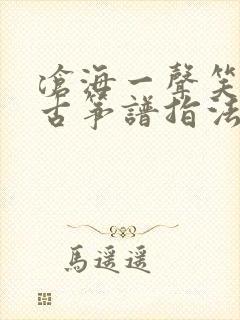 沧海一声笑简谱古筝谱指法