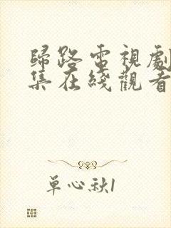 归路电视剧40集在线观看免费高清