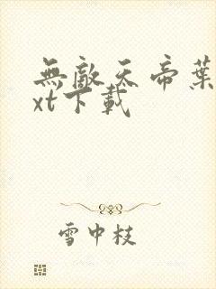 无敌天帝叶凡txt下载