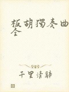 板胡独奏曲谱大全封面