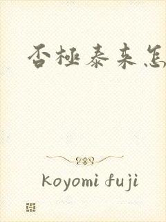 否极泰来怎么读封面