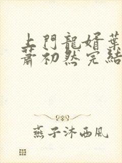 上门龙婿叶辰,萧初然完结版