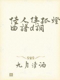 佳人伴孤灯古筝曲谱d调