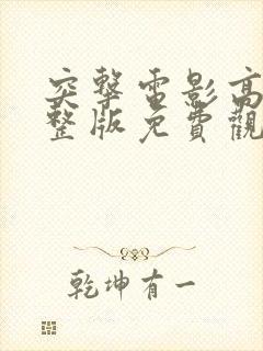 突击电影高清完整版免费观看封面