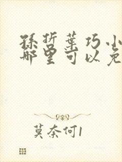 孙哲叶巧小说在哪里可以免费阅读