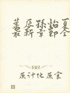 叶辰孙怡夏若雪最新章节全文