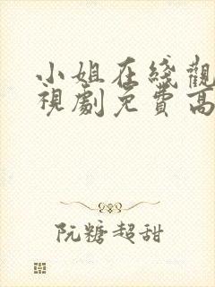 小姐在线观看电视剧免费高清全集